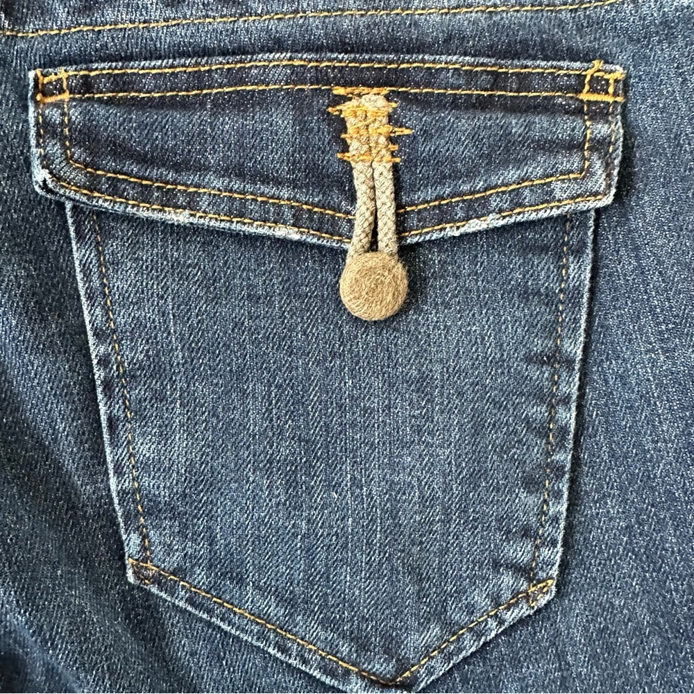 90s Y2K CALVIN KLEIN Button Pocket Vintage Denim Capris - Picture 8 of 11